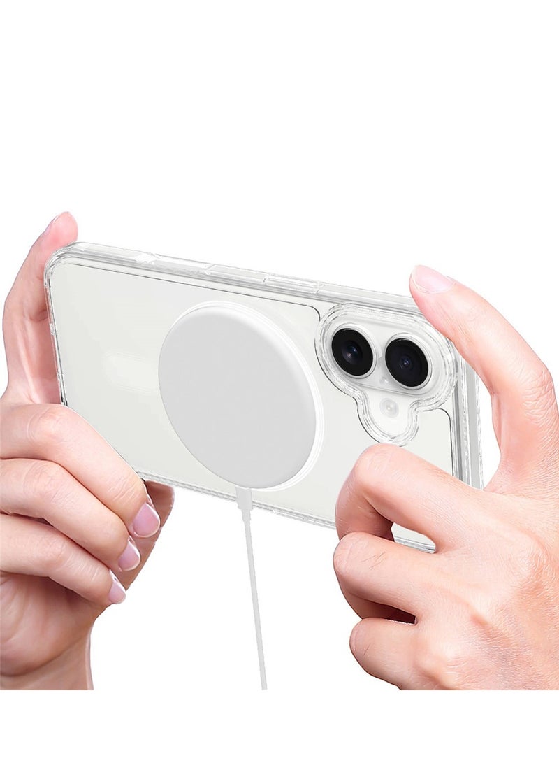 تشابي لاين  غطاء حماية شفاف لهاتف آيفون 16 بلس 5G من شابلين أبيل 2024، مقاوم للاصفرار، مقاوم للخدوش، غطاء هاتف مغناطيسي من TPU - شفاف - Image 4